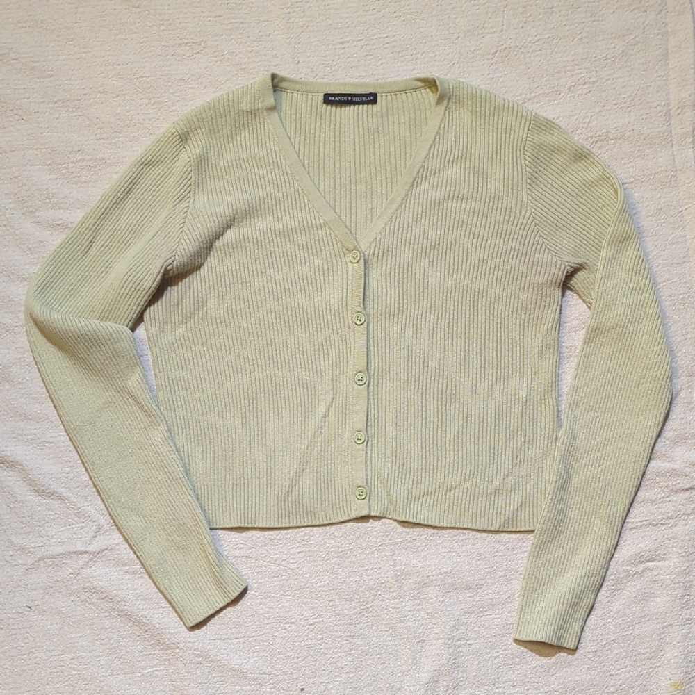 Cropped Light Green Cardigan